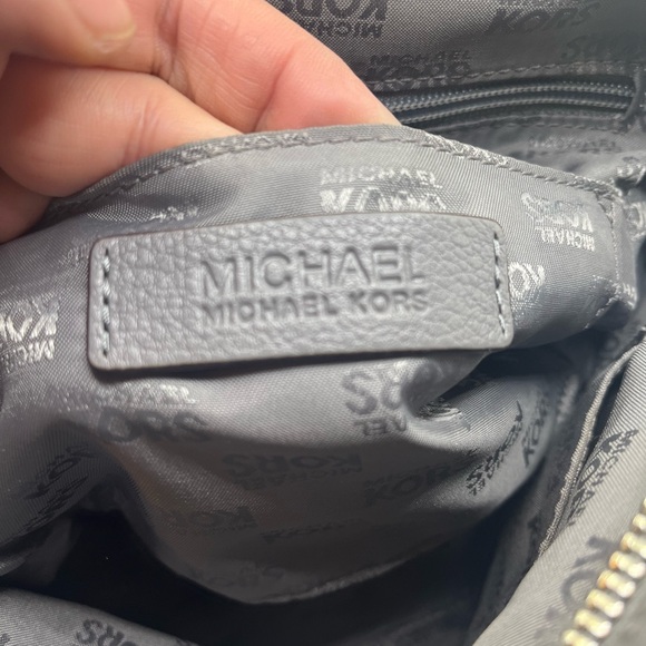 Michael Kors Knox - Black Pebbled Leather Satchel Shoulder Bag - Picture 7 of 13